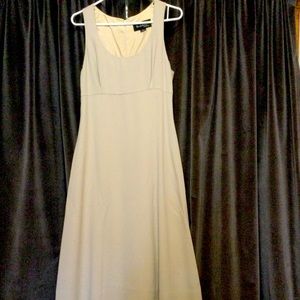Full length Nicole Milller beige/nude crepe dress